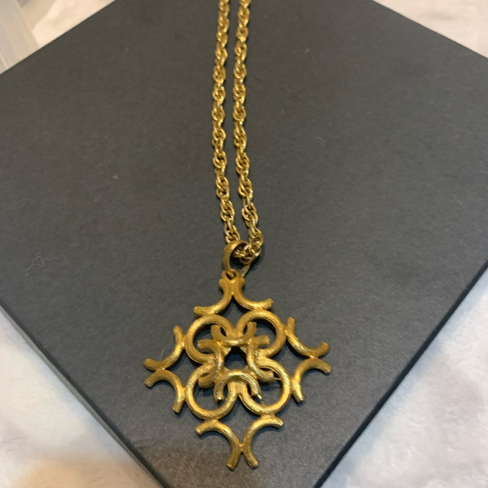 Gold Statement Necklace - image 2